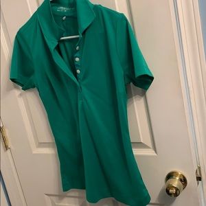 Green nike golf shirt